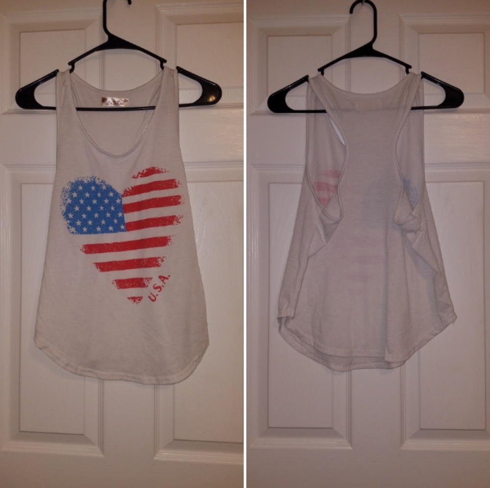 American heart racerback shirt
